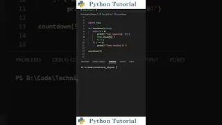 Countdown Timer In Python Python Tutorial