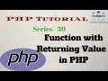 Php Tutorial For Beginners Series 30 Function With Returning Value
