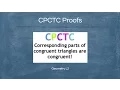 Triangle Congruence Proofs with CPCTC