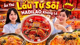 Ăn Thử Lẩu Tự Sôi HADILAO Khổng Lồ I Linh Vyy Official
