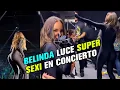 Belinda lucio una figura espectacular utilizando un body color negro
