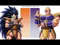 Raditz VS Nappa All Forms POWER LEVELS