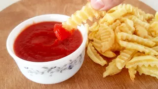 طرز تهیه سس کچاپ خانگی به روش بازاری بدون مواد نگهدارنده آموزش سس گوجه فرنگی خانگی Homemade Ketchup 