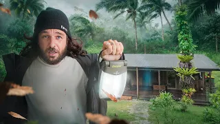 Weathering the storm! A CYCLONE hits my rainforest cabin (RAW, unfiltered & cosy)