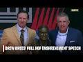 Drew Brees delivers heartfelt Hall of Fame speech to roaring ovation NFL on ESPN