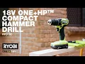 RYOBI 18V ONE HP Brushless Compact Hammer Drill RPD18C in action