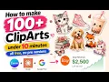 How to Make 100 ClipArts in less than 10 minutes