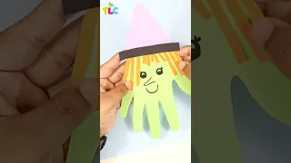 Handprint Witch Halloween Paper Craft