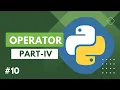 Operators in Python Part-4 Python Programming Tutorial In Hindi RdCodingVines