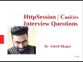 HttpSession Interview Questions Servlet Http Session Management cookies