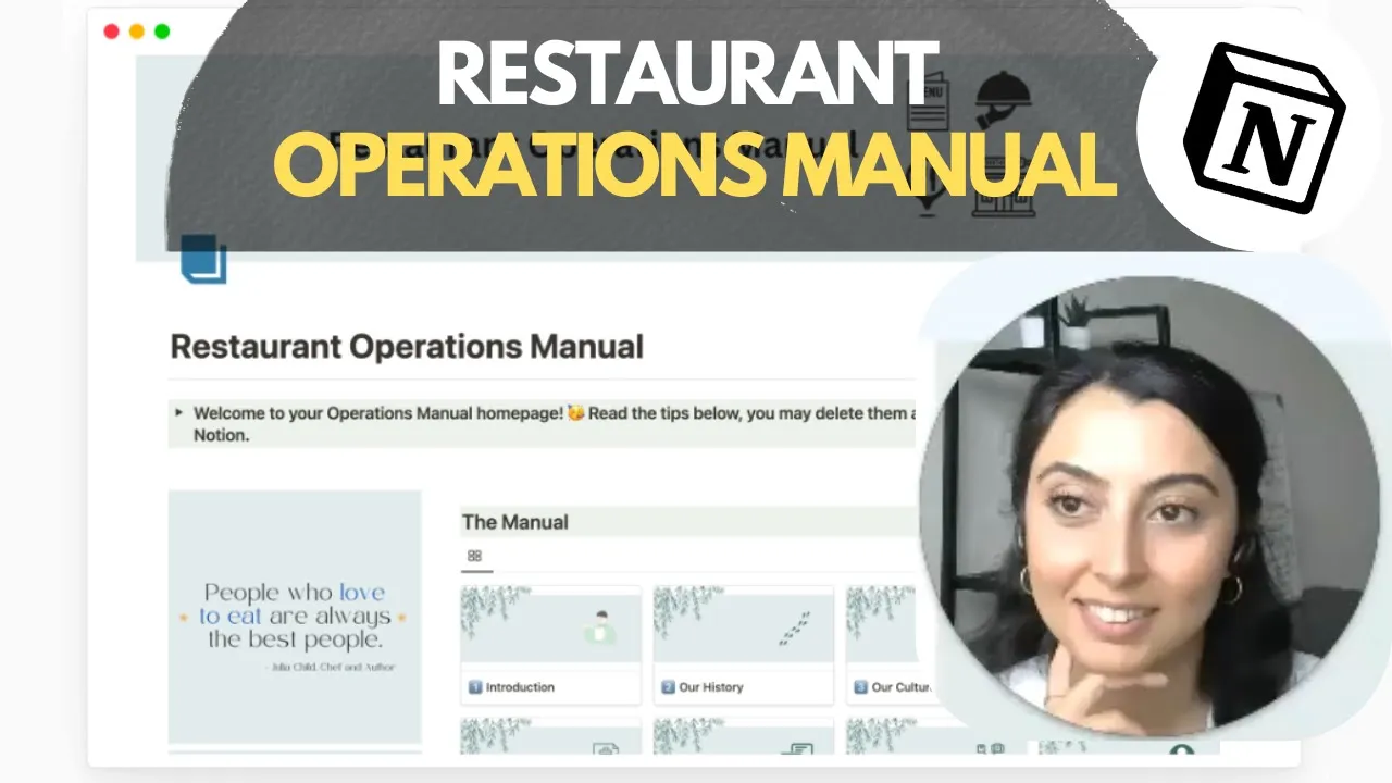 Introducing Restaurant Operations Manual: A pre-built OM for restaurateurs, hosted on Notion!