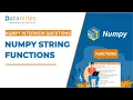 NumPy program with string functions - Python Numpy Tutorial