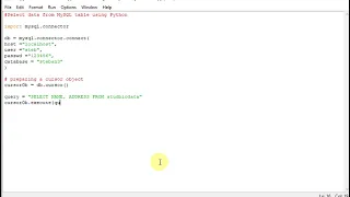 Select data from MySQL table using Python