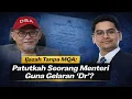 Ijazah tanpa MQA: Patutkah seorang menteri guna gelaran Dr??
