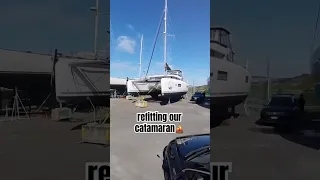 Refitting our catamaran in New Zealand🛠️ #sailing #catamaran #refit