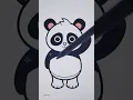 Cute Panda Animal Coloring Page in Procreate