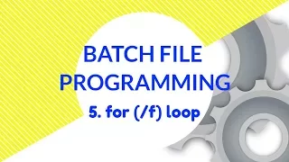 For F Loop in Batch File Programming