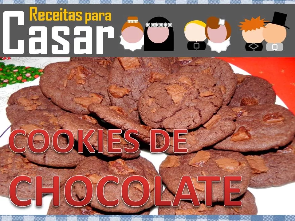 RECEITAS PARA CASAR: COOKIES DE CHOCOLATE COM MASSA DE BOLO PRONTA#13