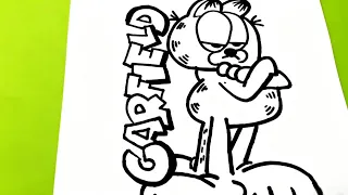 🛑🔥 COMO DIBUJAR A Garfield paso a paso #dibujoscreativos 