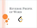 Reverse Prefix of Word Leetcode