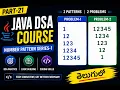 Java Number Pattern Programs Problem-1 Problem-2 Number Pattern Series-1 Part-21
