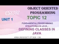 CS8392 - OBJECT ORIENTED PROGRAMMING-UNIT 1