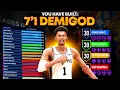 THIS 7 1 DEMIGOD CENTER BUILD IS DOMINATING NBA 2K24 OVERPOWERED BUILD Best Build 2k24