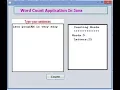 Word Count Application in Java Netbeans in a sentences