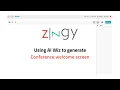 Generative AI Using AI Wiz to generate Conference welcome screen