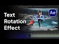 Text Rotation Effect After Effects Tutorial 2025
