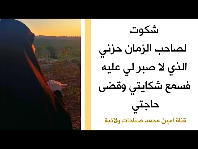 شكوت لصاحب الزمان حزني الذي لا صبر لي عليه فسمع شكايتي وقضى حاجتي