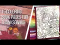 15 Coloring Book Pages for Thanksgiving