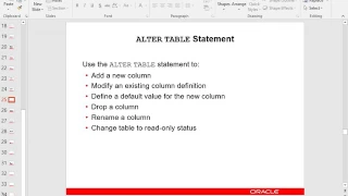 Alter Table Statements
