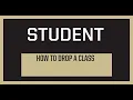 How to Drop a Class