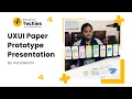 UXUI Paper Prototype Mobile App Student Project UX Design UI Design