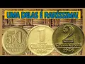What is the value of 50 cent 1 cruzeiro and 2 cruzeiro coins from the year 1956