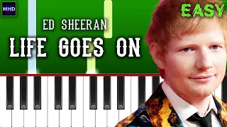 Download Ed Sheeran - Life Goes On - Piano Tutorial [EASY] MP3