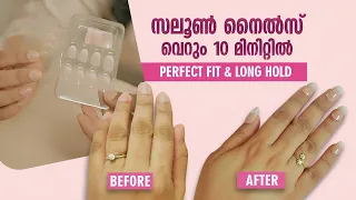 Stick-On Nails Step-by-Step Guide to Perfect Fit Long Hold Geophy Mathew