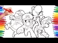 Super Mario Coloring Pages for Kids How to Draw Super Mario Luigi and Yoshi Learning