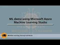 ML demo using Microsoft Azure Machine Learning Studio