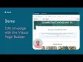 Demo Inline Editing in the Visual Page Builder