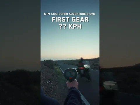 In case you ever wondered how fast the KTM 1390 SUPER ADVENTURE S EVO goes in first gear... 😎