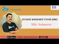 SQL Subquery DBMS JNTU-K CSE 2nd year Every BTECH Students Must Watch