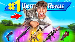 letting my puppy pick my loot in fortnite 