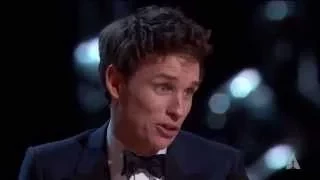 Eddie Redmayne winning Best Actor 87th Oscars 2015
