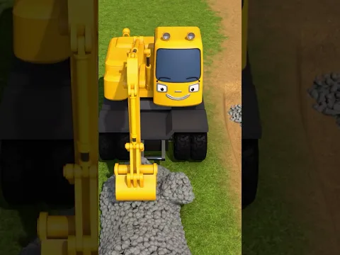 Ekskavator! Isi lubangnya dengan kerikil! #Tayo #Shorts