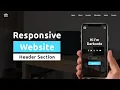 Build a responsive personal website - Header Section