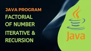 Factorial of Number Java Program Iterative Recursive approaches Swaroop Nadella