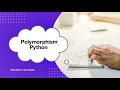 POLYMORPHISM in PYTHON TAMIL