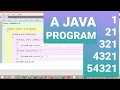 1 21 321 4321 54321 pattern in java by martial java